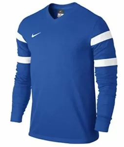 Nike MENS Dri-FIT Football Shirt Trophy II LONG SLEEVE Royal Blue/White XXL - Picture 1 of 3