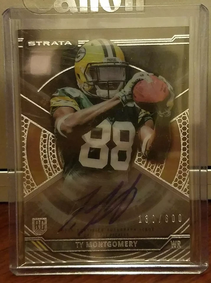 2015 Topps Strata Auto #SA-TMO Ty Montgomery  #130/600 Packers - Image 1 of 1