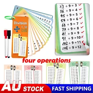 Math Flash Cards for Kids1-12 Multiplication Table Cards Math Skill Development - Picture 1 of 23