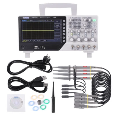 Hantek DSO4104B Oscilloscope 100MHz 4Channels 1GSa/s + 64K Digital Storage NEW - Image 1 of 4