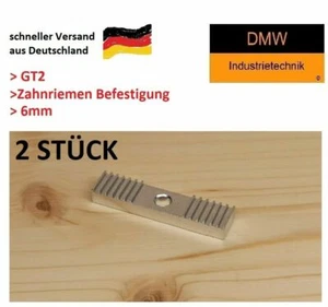 2 x Zahnriemenhalter GT2 Alu belt fixing clip Zahnriemen Befestigung 3D Drucker - Bild 1 von 2