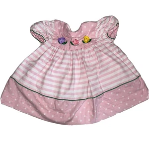 Vestido Primavera Vintage Peaches 'n Cream 2T Rosa Floral 1935 - Imagen 1 de 7