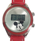 Vintage Digital Mickey Mouse Disney Ladies Kids Watch Accutime Fits 7.25" Wrist