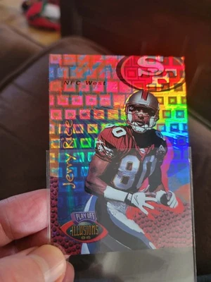 1996 Playoff Illusions Spectralusion Elite #110 Jerry Rice HOF - Imagem 1 de 2