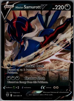 Hisuian Samurott V Ultra Rare SWSH10: Astral Radiance 101/189 NM - Image 1 of 2