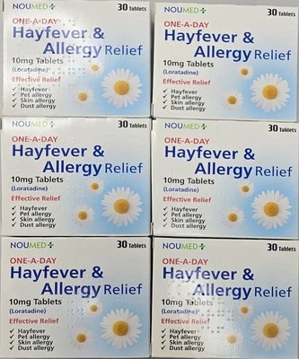 TEVA LORATADINE 10MG HAYFEVER & ALLERGY 30,90,120,360 TABS 1- 12 X 30 UK GSL.