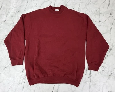 Vintage 90s Wilson Maroon Crewneck Sweatshirt Men’s XXL USA Burgundy Pro 5000 - Image 1 of 4