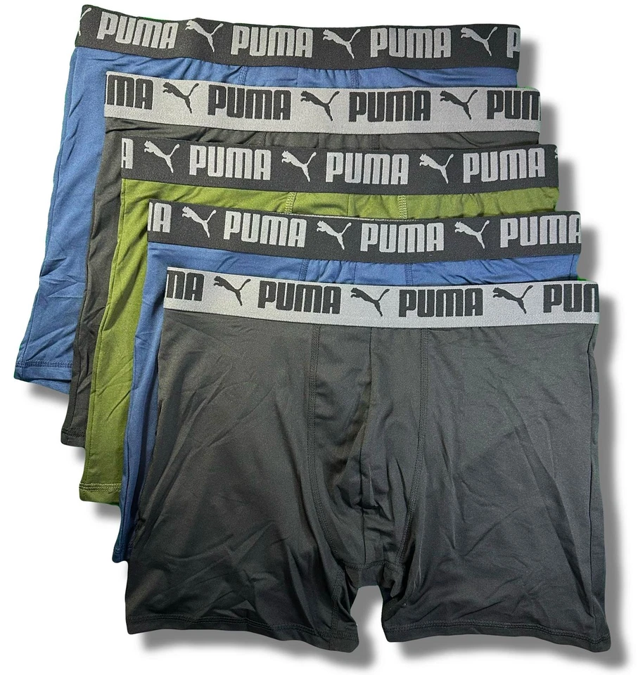 PACK DE 5 CALZONCILLOS BOXER PUMA HOMBRE - PHG 253 - 169 VERDE AZUL - MEDIANO - ROPA INTERIOR X3 Foto 1 de 1