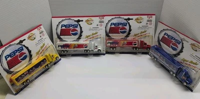 Pepsi Super Hauler Die Cast (Juego de 4) Golden Wheel Nuevo en caja 1997 Foto 1 de 4