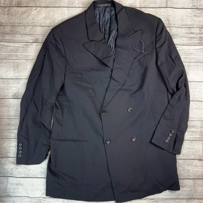 Armani Collezioni AUTHENTIC Men's Charcoal 100% Wool BLACK Jacket Size 46 L - Image 1 of 4