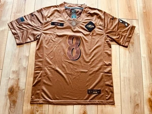 NEW Lamar Jackson 8 Jersey Salute To Service Brown Ravens NFL Nike Mens Medium - Picture 1 of 13