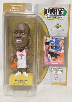 Upper Deck Play Makers Allen Iverson 1996-1997 Rookie of The Year Bobble Head - Image 1 of 4