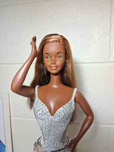 Vintage Mattel Barbie seltene Rarität Supersize Christie Puppe mit Ring & Ohrringen - Bild 1 von 17