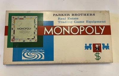 Juego de Mesa Monopoly 1961 Parker Brothers Juego Completo Piezas Originales Vintage Foto 1 de 4