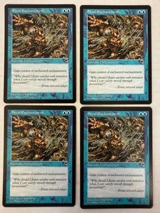 Magic The Gathering Playset x4~ Steal Enchantment ~ Tempest ~ Uncommon ~ MTG ~ - Picture 1 of 6
