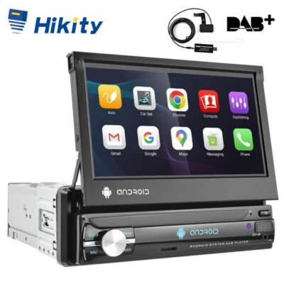 1 DIN DAB+ Autoradio Android 7" Touchscreen GPS Navi WiFi Bluetooth AUX USB 64GB - Bild 1 von 4
