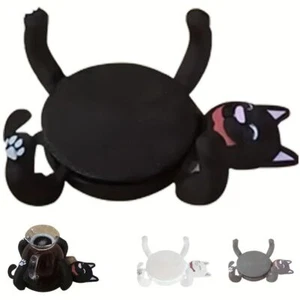 3D Print Cat Coasters Cute Cat Mug Holder Non-slip Animal Shape Drinks Placemat - Picture 1 of 14