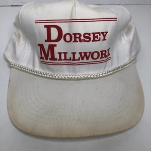 Dorsey Millwork White Cap Hat Snapback Preowned - Picture 1 of 6