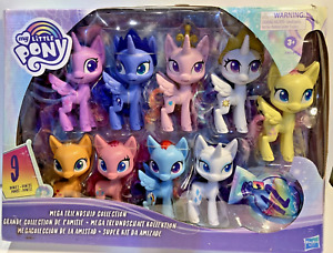 My Little Pony Mega Friendship Collection G4 9 Brushable Pony Figures MLP HTF