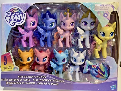 My Little Pony Mega Friendship Collection G4 9 Brushable Pony Figures MLP HTF Cover