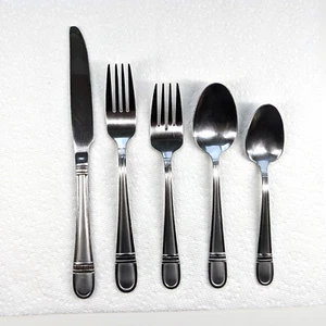 Lot of 5 Pieces Colonnade Place Setting Oneida Glossy Frosted Flatware Vintage - Picture 1 of 5