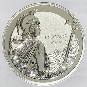 2017 Britannia Rules Waves 35 Anniversary Falkland Islands SILVER 999 No Motto - Picture 1 of 2