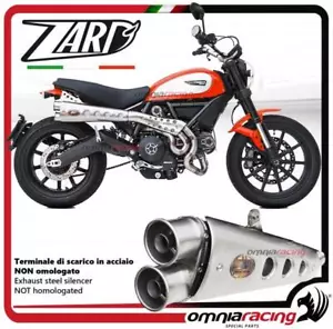 Zard Scarico completo acciaio spazzolato alto racing Ducati Scrambler 800 15>16 - Imagen 1 de 5