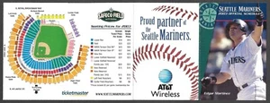 Seattle Mariners 2003 Edgar Martínez AT&T temporada regular calendario de bolsillo casi nuevo - Imagen 1 de 1