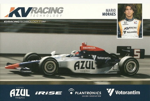 2009 Mario Moraes KV Racing "2nd issued" Honda Dallara Indy Car postcard Cover
