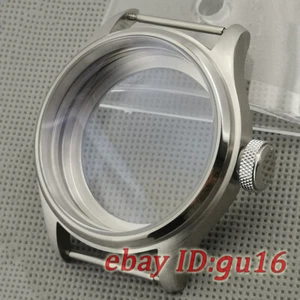 47mm plata caja reloj ajuste ETA 6497 6498 ST36 serie movimiento acero inoxidable - Imagen 1 de 6