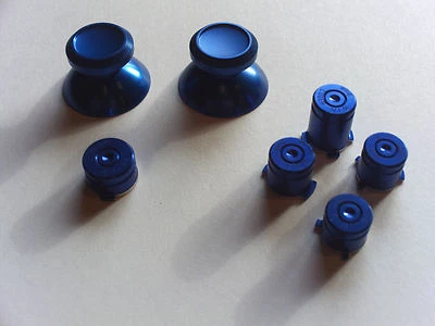 MICROSOFT New Blue Metal Aluminum Alloy ABXY Guide Thumbsticks Bullet Xbox One Controller