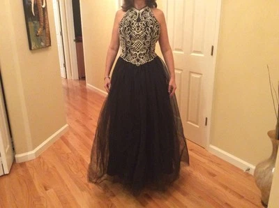 Cache formal evening black and white gown size 4 - Image 1 of 4