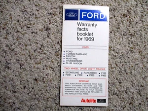 1969 Mustang Mach I Factory Original Warranty Facts Brochure AF-2117-69A MINT - Picture 1 of 2
