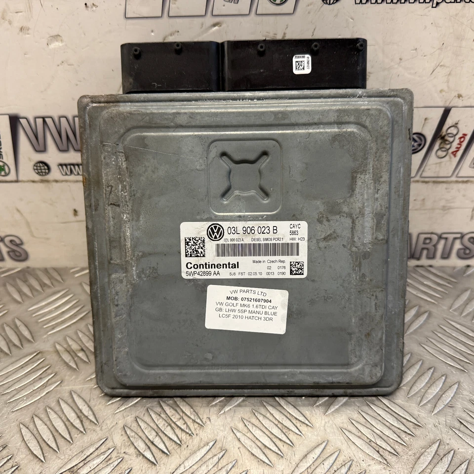 ENGINE MANUAL ECU VW GOLF MK6 1.6TDI CAY 03L906023B 2009-2012 - Image 1 of 4