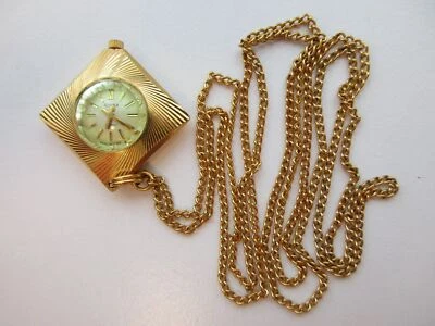 Chaika 1960 URSS Vintage Colgante Collar Reloj y Cadena - Funcionamiento Foto 1 de 4