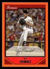 2007  Bowman #55 Roy Oswalt Orange SP #d /250! Houston Astros
