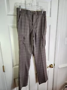 Perry Ellis Principles 30x32 Herren braun kariert Cargo-Taschen gerade Bein Hose - Bild 1 von 4