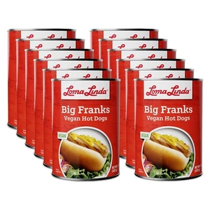 Loma Linda - Big Franks (15 oz.) (Pack of 12) – Meatless Hot Dogs - Vegan - Picture 1 of 3