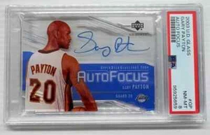 2003-04 Upper Deck UD Glass Gary Payton Auto Focus Autograph #GP PSA 8 Lakers - Picture 1 of 2