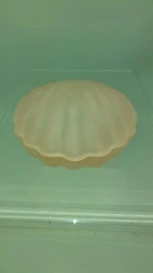 Mattierte rosa Muschelform Schmuckstück mattierte Fußschale. - Bild 1 von 11