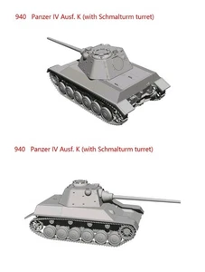 Panzer IV alemán impreso en 3D 1/72 Ausf. Tanque K (con torreta Schmalturm) sin pintar - Imagen 1 de 1