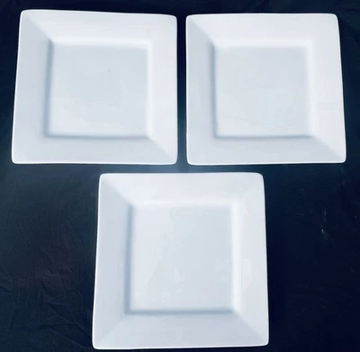 Juego de 10 platos cuadrados Strawberry Street Nova White NUEVOS 10"" EC Foto 1 de 3