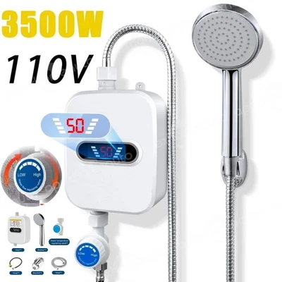 Portable Electric Instant Hot Water Heater with LCD Digital Display for Shower - Image 1 of 4