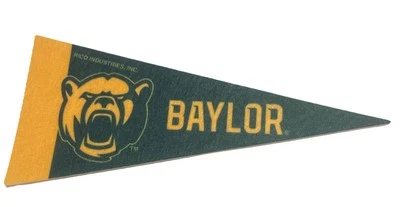 NCAA Baylor Bears Mini Pennant 4”x9" Wall Decor Flag - Image 1 of 4