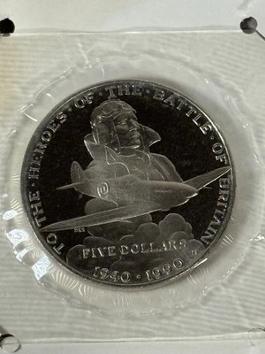 1990 Marshall Islands Battle Of Britain $5 Commemorative Coin - Image 1 of 4