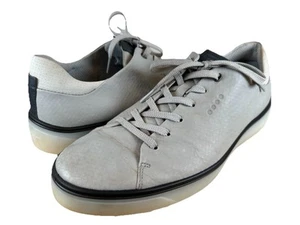ECCO Tray Spikeless Leather Golf Shoes Hydro Max Gray MENS 11-11.5 45 - Picture 1 of 8