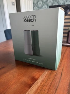 Joseph Joseph Milltop Non-Spill Salt and Pepper Mill Set Refillable new - Picture 1 of 10
