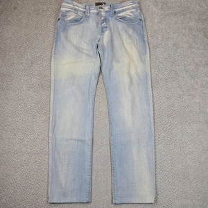 ROCK & REPUBLIC Straight Stretch Jeans Light Wash Blue Denim Men Size 34 (37x31) - Picture 1 of 10