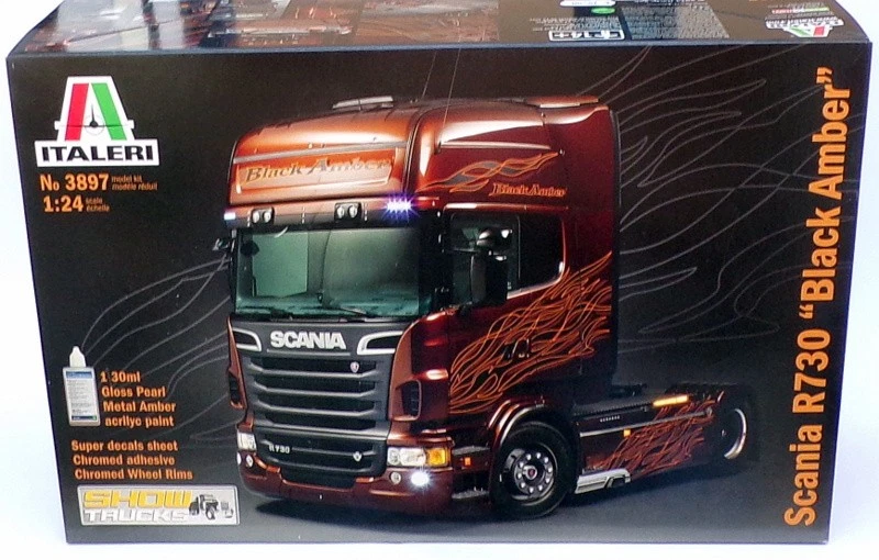 Italeri 1/24 Scale Model Kit 3897 - Scania R730 Truck "Black Amber" - Photo 1/1