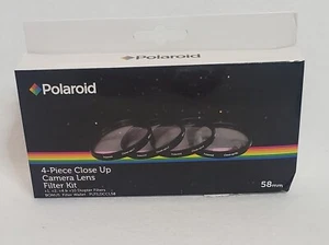 Polaroid 4 Piece Close Up Camera Lens Filter Kit 4 Slot Carrying Case 58mm Black - Picture 1 of 7